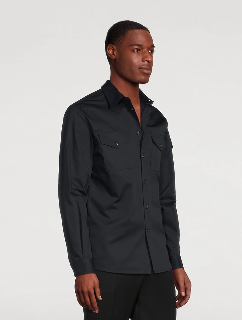 Logo Tape Military Shirt