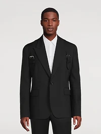 Wool Harness Single Breasted Jacket