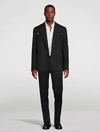 Wool Harness Single Breasted Jacket