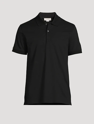 Logo Tape Cotton Polo Shirt