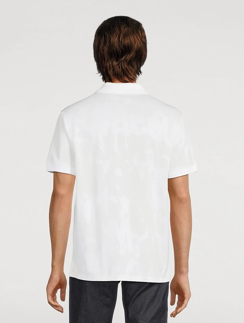Graffiti Jacquard Piquet Polo Shirt