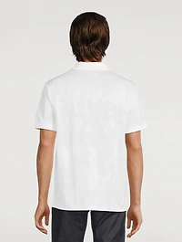 Graffiti Jacquard Piquet Polo Shirt