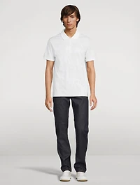 Graffiti Jacquard Piquet Polo Shirt