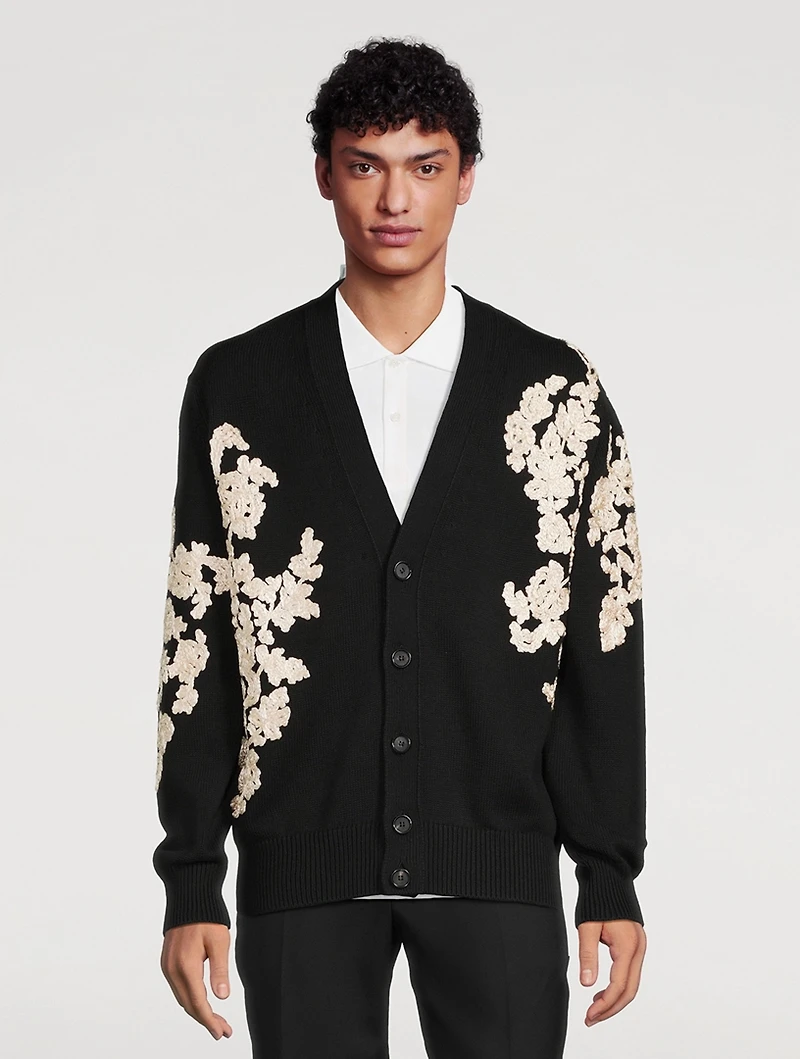 Lace Flower Crochet Cardigan