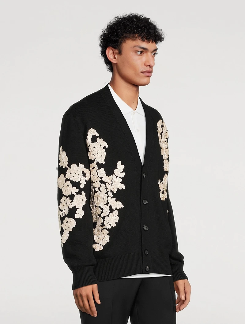 Lace Flower Crochet Cardigan