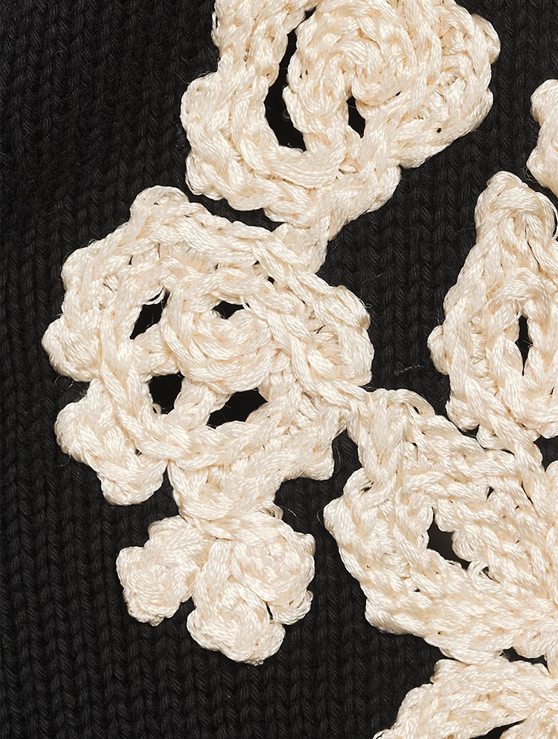 Lace Flower Crochet Cardigan