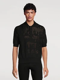 Graffiti Mesh Polo Shirt