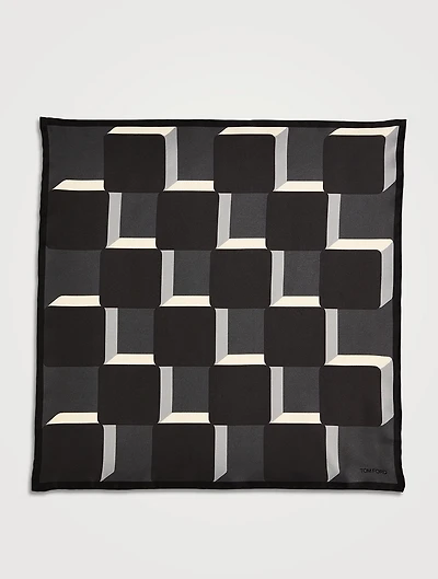 Geometric Silk Pocket Square