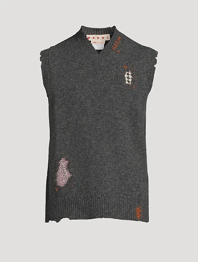 Wool V-Neck Vest