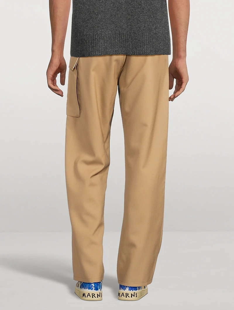 Wool-Blend Cargo Pants