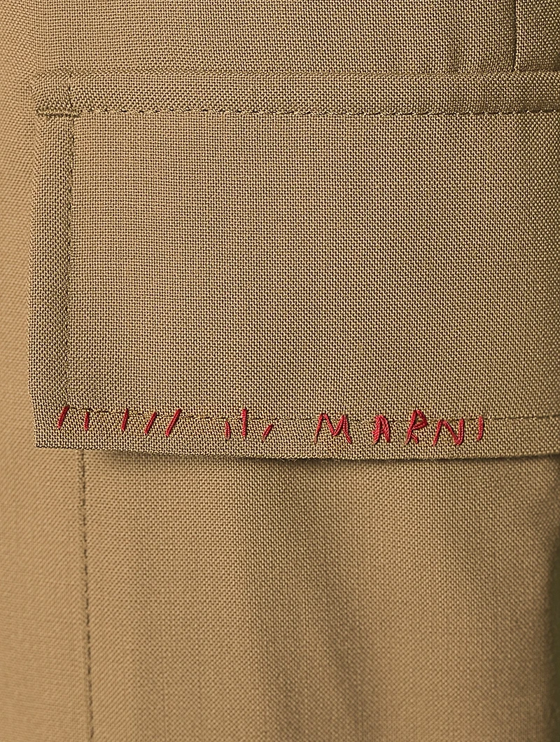Wool-Blend Cargo Pants