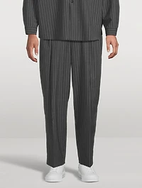 Tapered Trousers Striped Print