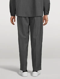 Tapered Trousers Striped Print