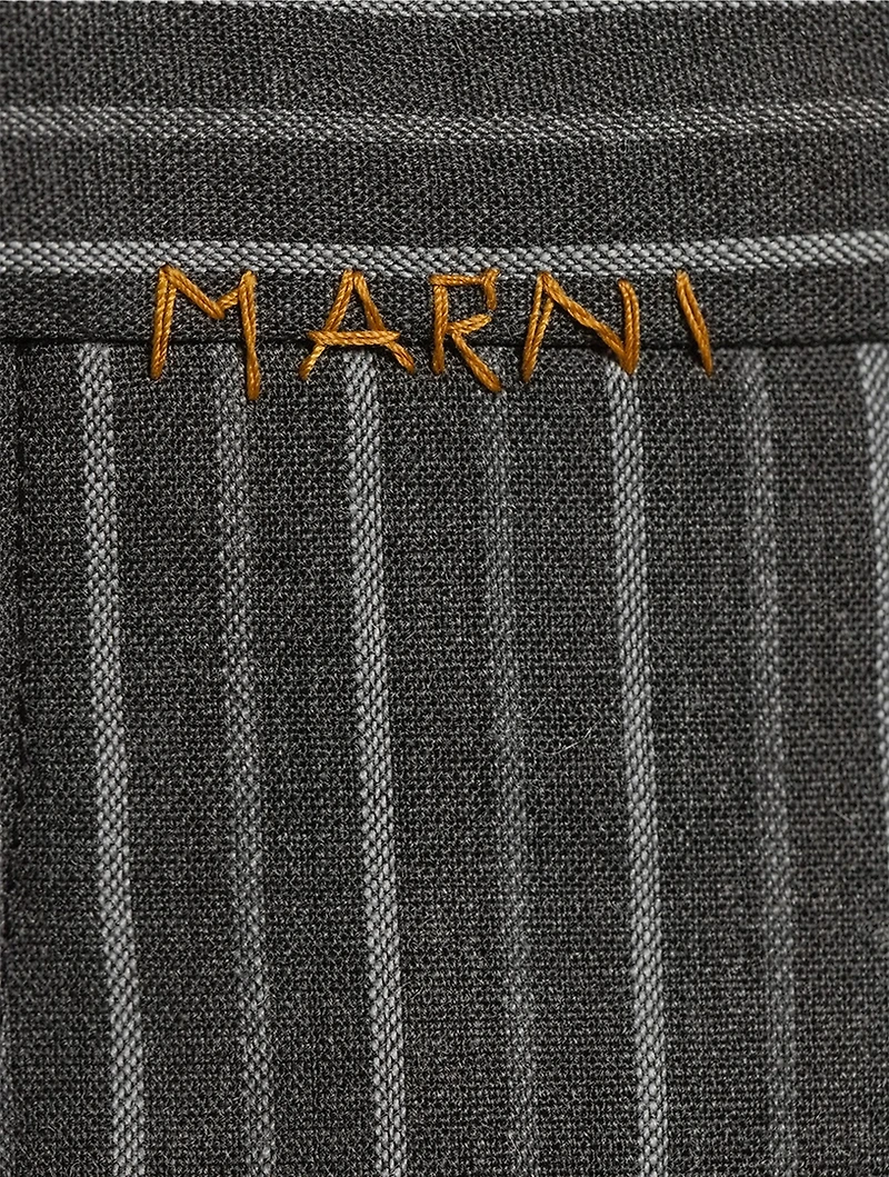 Tapered Trousers Striped Print