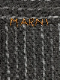 Tapered Trousers Striped Print