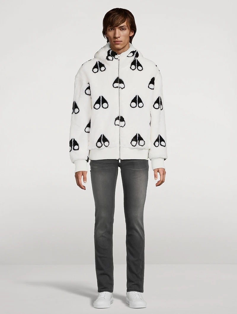 Borden Bunny Monogram Reversible Zip Hoodie