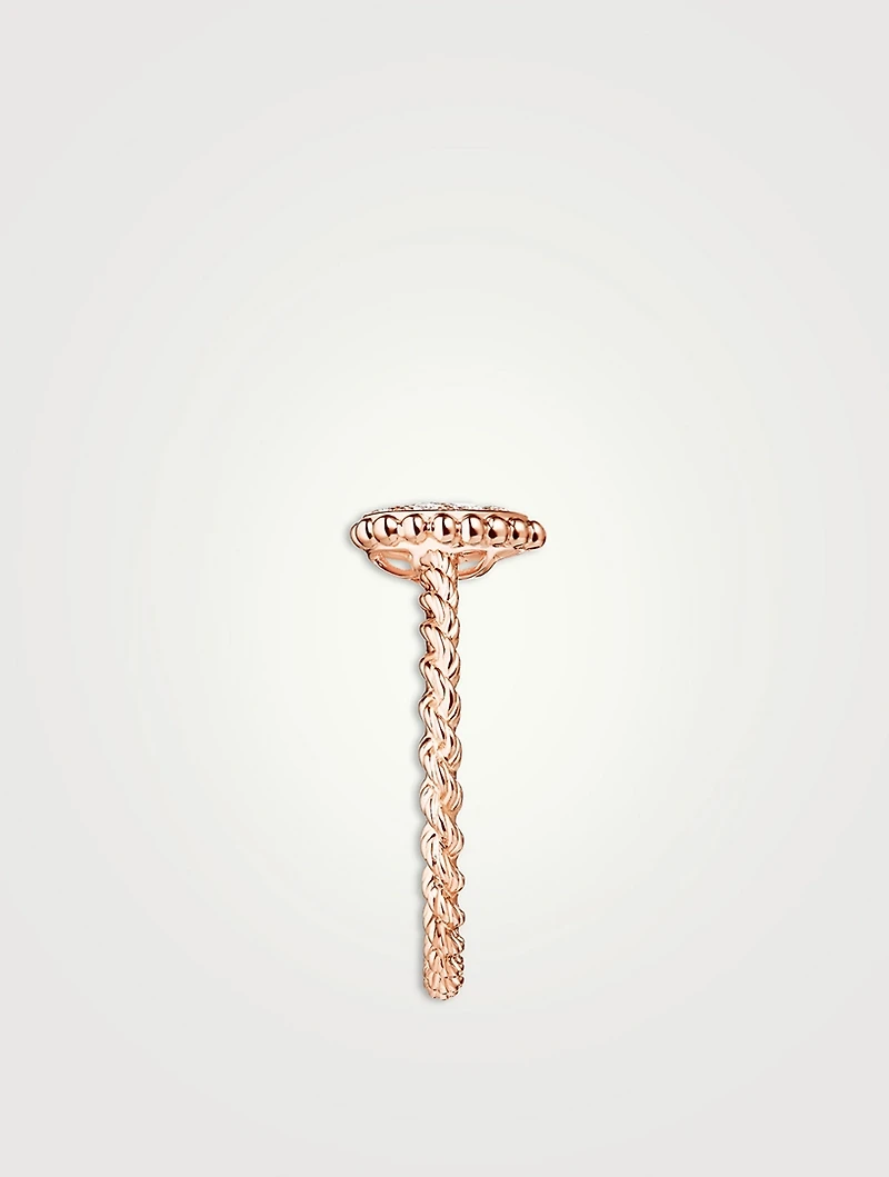 XS Motif Serpent Bohème Rose Gold Ring With Diamonds