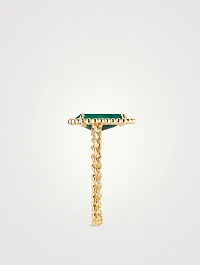 Serpent Bohème Gold Ring With Malachite