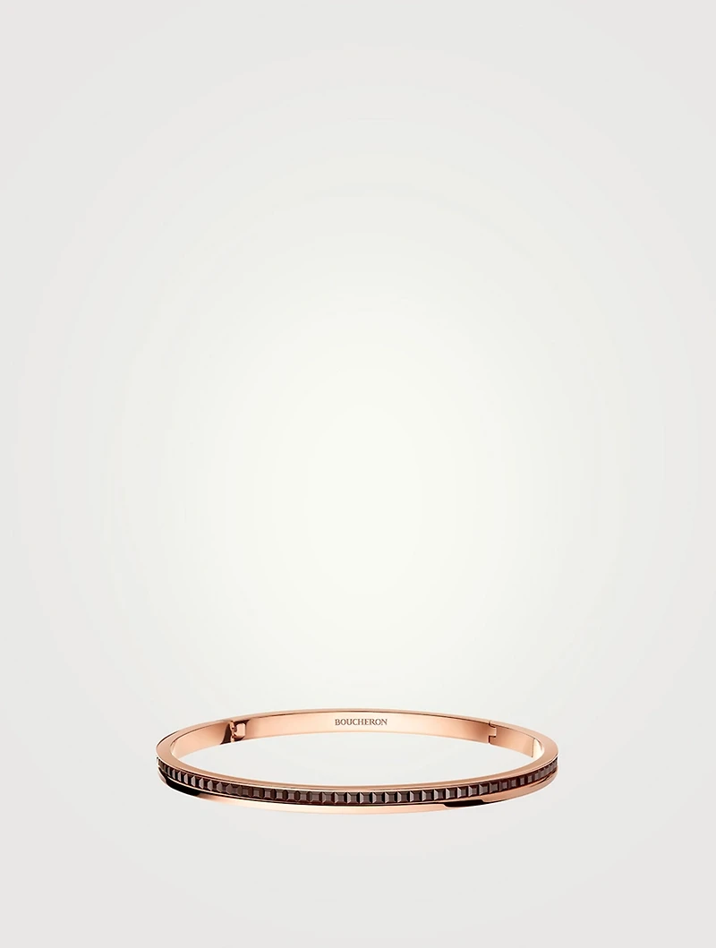 Quatre Classique 18K Rose Gold Bangle Bracelet With PVD