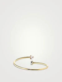 Quatre White Edition 18K Gold Bracelet With Ceramic And Diamonds