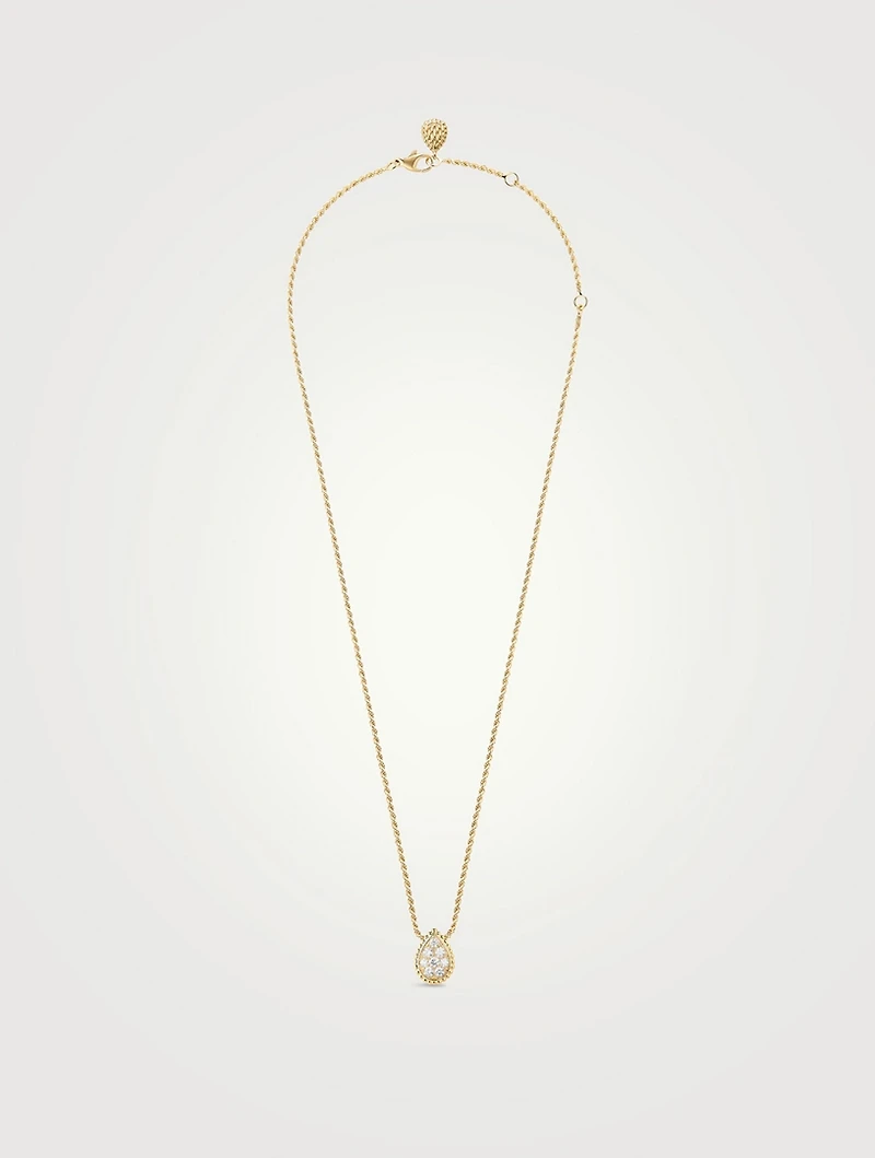 S Motif Serpent Bohème 18K Gold Pendant Necklace With Diamonds