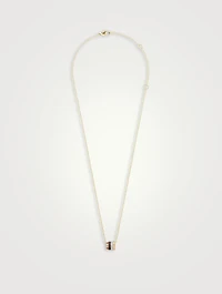 S Motif Quatre Classique 18K Gold Pendant Necklace With Diamonds And PVD