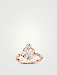 S Motif Serpent Bohème 18K Rose Gold Ring With Diamonds