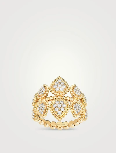 Serpent Bohème 18K Gold Ring With Diamonds