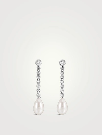 Pearl Drop Stud Earrings