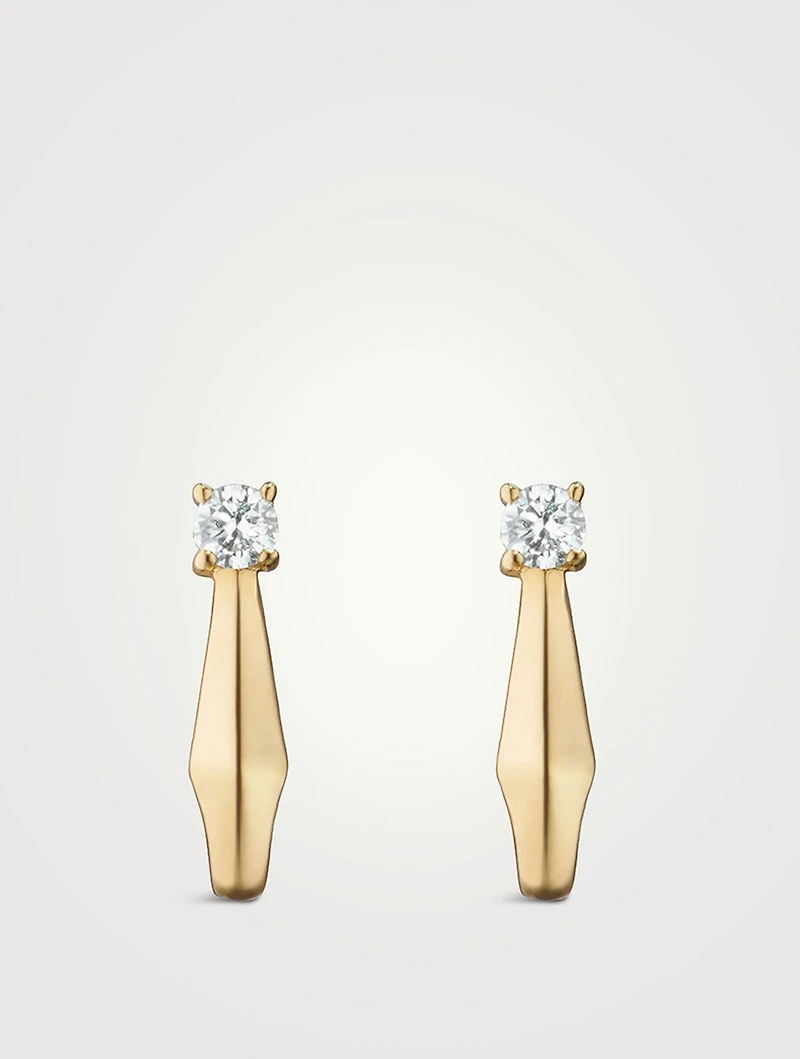 Points North 18K Gold Earrings With Diamonds
