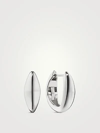 Large Points North Silver Earrings