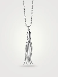 Intuition Silver Octopus Charm Necklace With White Sapphire