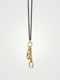 Design Your Own Black Steel And 18K Gold Charm Chain Necklace
