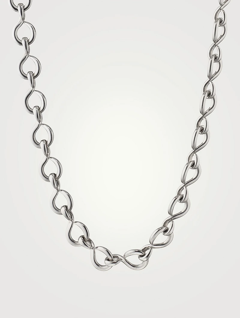 The Twist Premier Silver Infinity Necklace