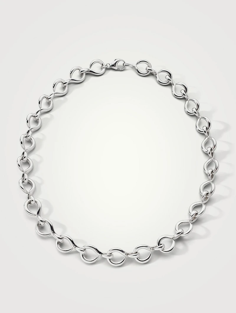 The Twist Premier Silver Infinity Necklace