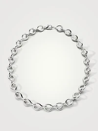 The Twist Premier Silver Infinity Necklace