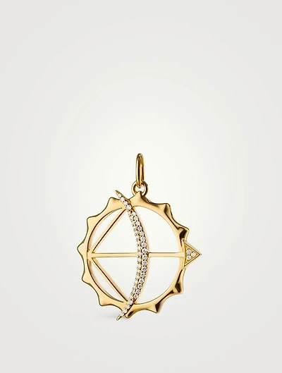 Apollo 18K Gold Charm With Diamonds
