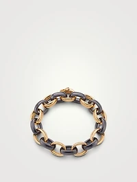 Marilyn Black Ceramic 18K Gold Bracelet
