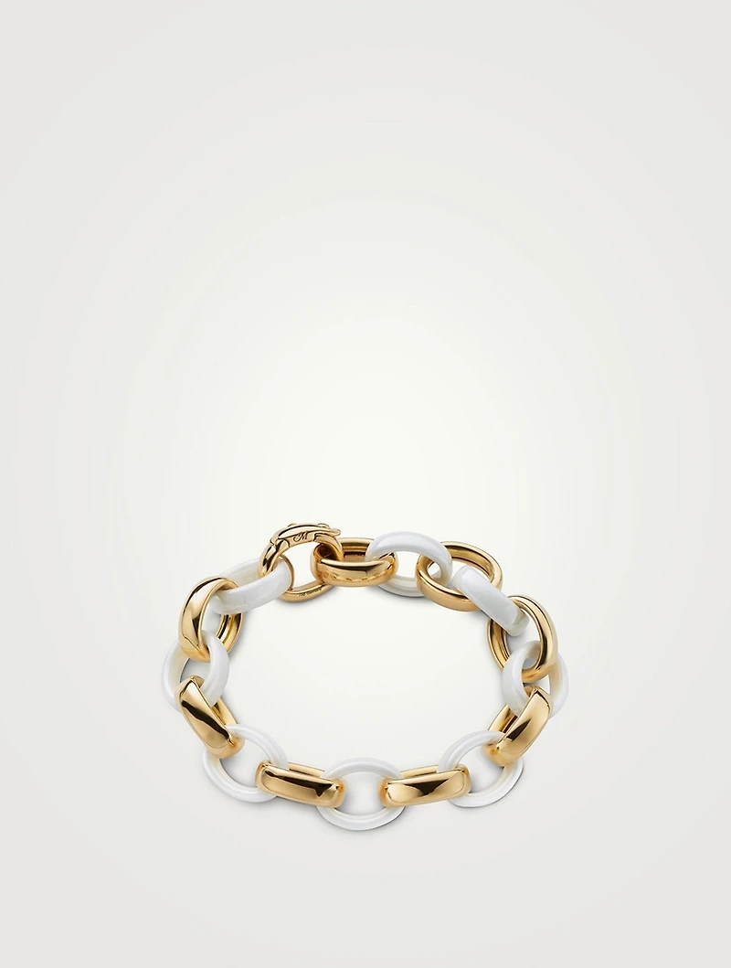 Marilyn White Ceramic 18K Gold Bracelet