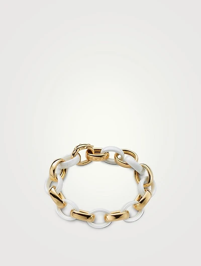 Marilyn White Ceramic 18K Gold Bracelet