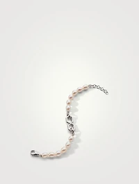 The Symbol Pearl And Silver Infinity Bracelet