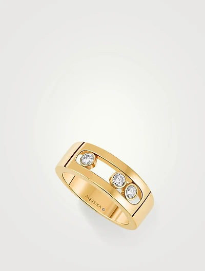 Small Move Joaillerie Gold Ring With Diamonds