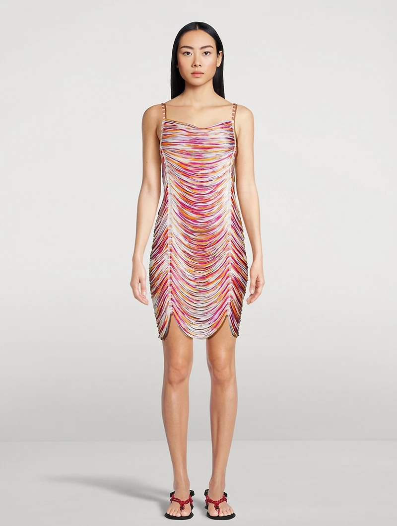 Tubular Fringe Draped Cover-Up