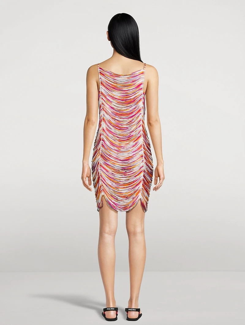 Tubular Fringe Draped Cover-Up