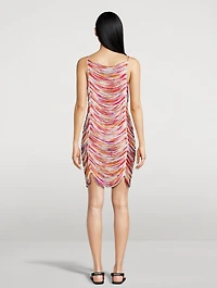 Tubular Fringe Draped Cover-Up