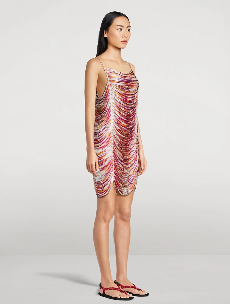 Tubular Fringe Draped Cover-Up