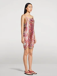 Tubular Fringe Draped Cover-Up