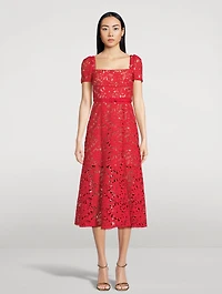 Floral Lace Midi Dress