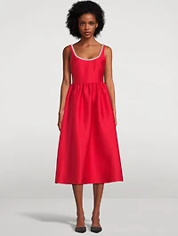 Embellished Taffeta Midi Dress