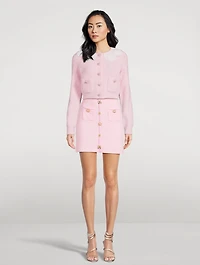 Lace-Trimmed Cardigan